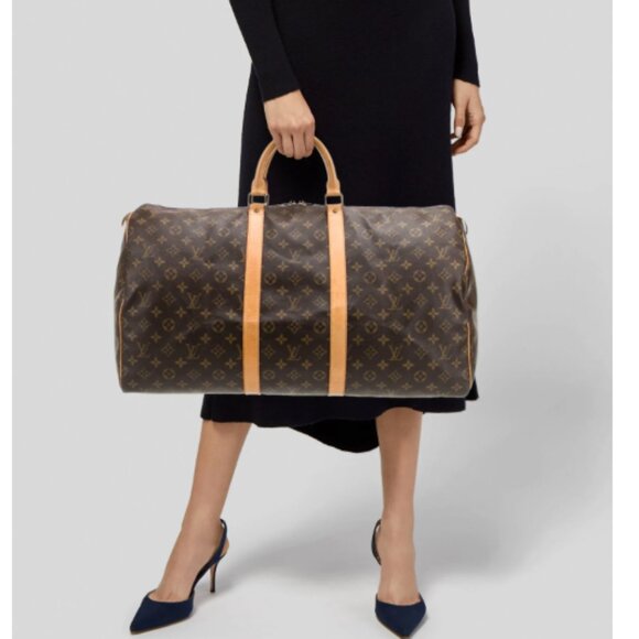 SOLD-Authentic Louis Vuitton Monogram Keepall 55 Weekender Bag - Modern Vintage! - Picture 1 of 10